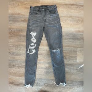 Grey American Eagle Skinny Jeans
